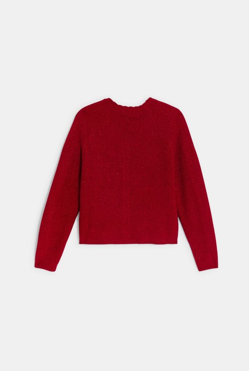 Girl's red sequin cardigan 2