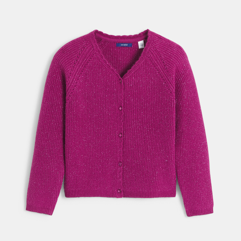 OKAIDI - Gilet à paillettes rose foncé Fille - Fille
