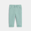 Pantalon molleton effet piqué vert bébé fille