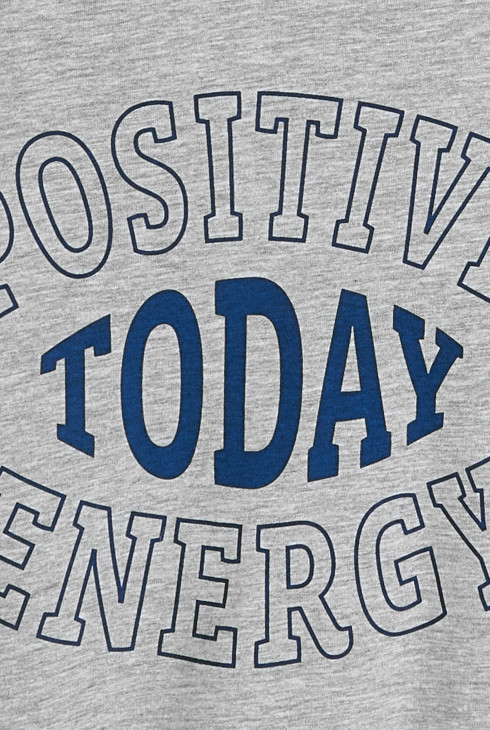 Boy's grey slogan T-shirt 2