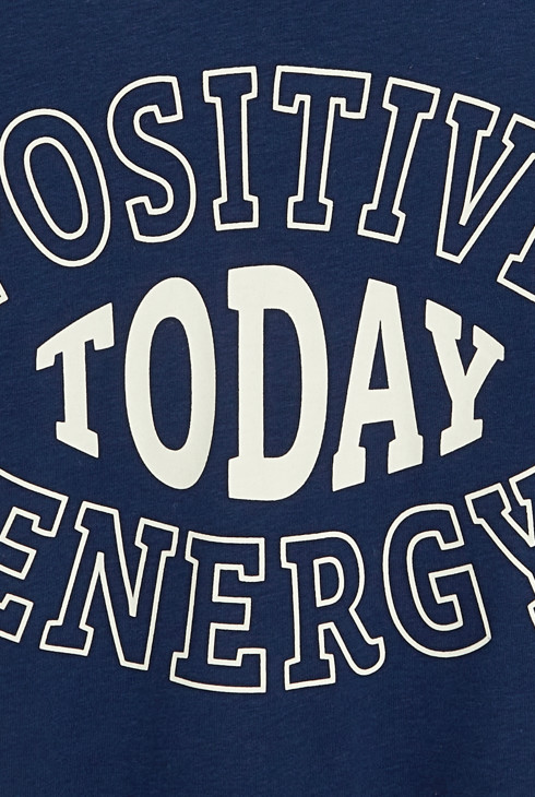 Boy's blue slogan T-shirt 2