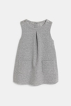 Robe chasuble et tee-shirt côtelé gris bébé fille 4