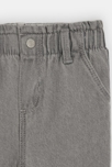 Pantalon souple taille haute gris bébé fille 4