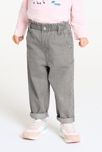Pantalon souple taille haute gris bébé fille 5