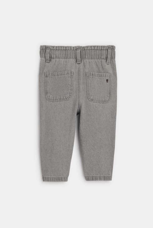 Graue weiche Hose mit hohem Bund Kleinkind Mädchen 2