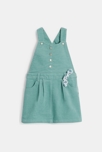 Robe salopette velours et t-shirt bleu bébé fille 3