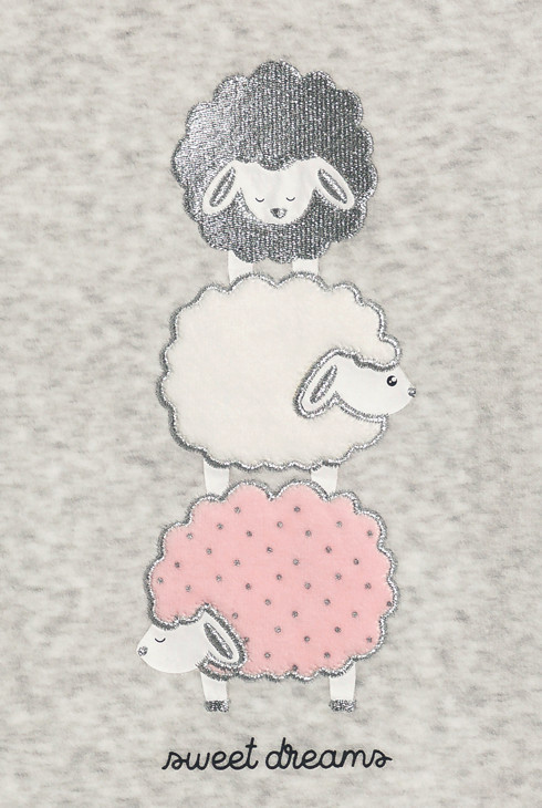 Pyjama 2 pièce en velours gris Fille 2