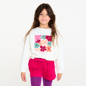 Wit sweatshirt met bloemen voor meisjes 1