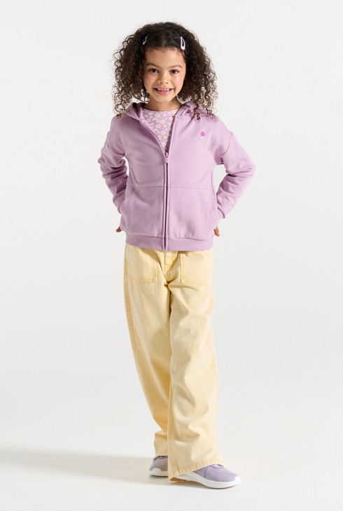 Blasslila Hoodie für Mädchen 2