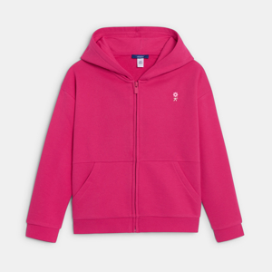 Sudadera con capucha rosa niña 1