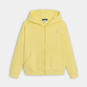 Sweat-shirt à capuche jaune Fille 1