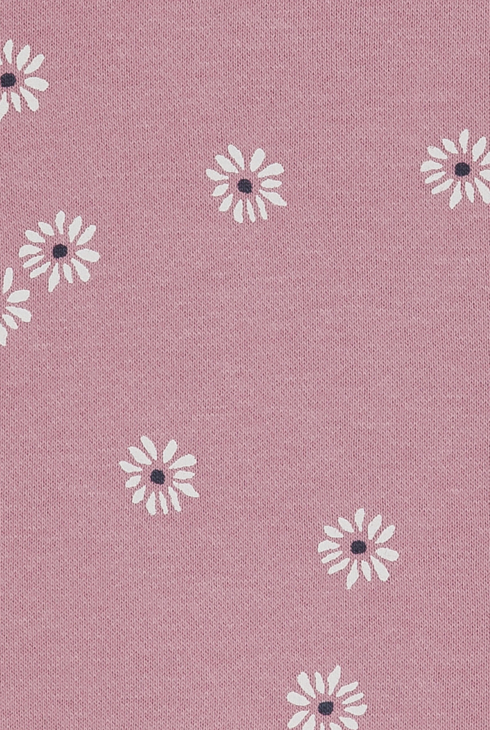 Sweat-shirt à capuche motif fleur rose Fille