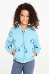 Sudadera con capucha motivo de flor verde niña 1