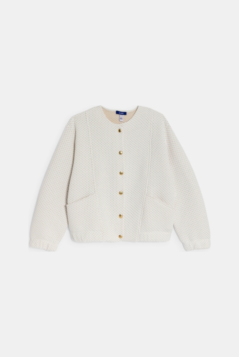 Sweatshirt in Ecru aus verspieltem Molton für Mädchen 1