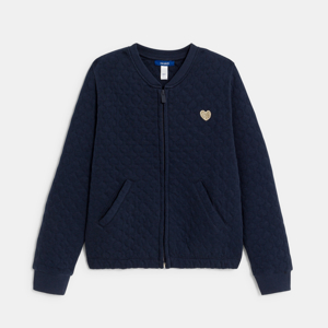 Blouson teddy matelassé marine Fille 1