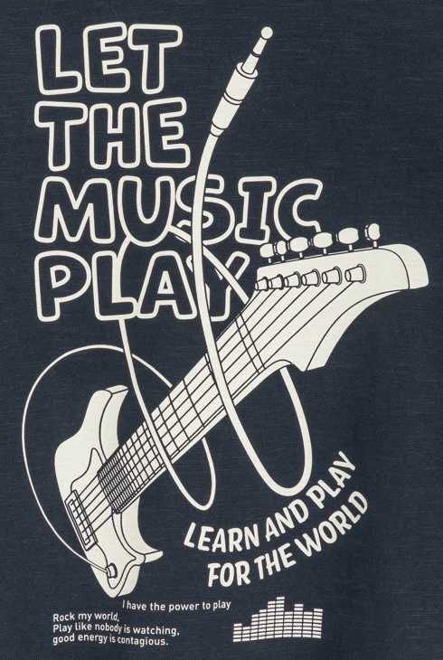 T-shirt music gris anthracite Garçon 2