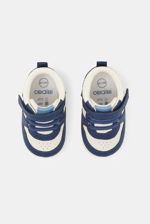 Knöchelhohe Baby-Turnschuhe in Blau für Jungen 2