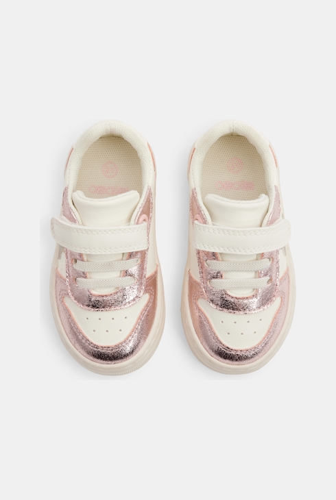 Baskets basses brillantes bébé fille