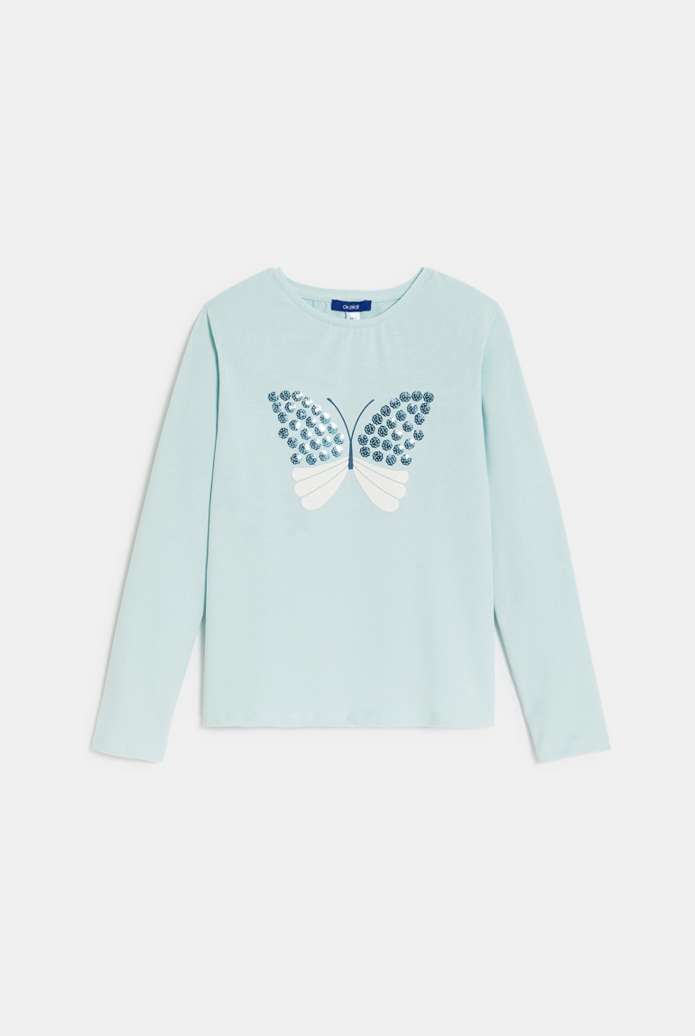 tシャツ ONE POINT BUTTERFLY ZIP UP TOP レディース womens-fashion-fit-t-shirt-