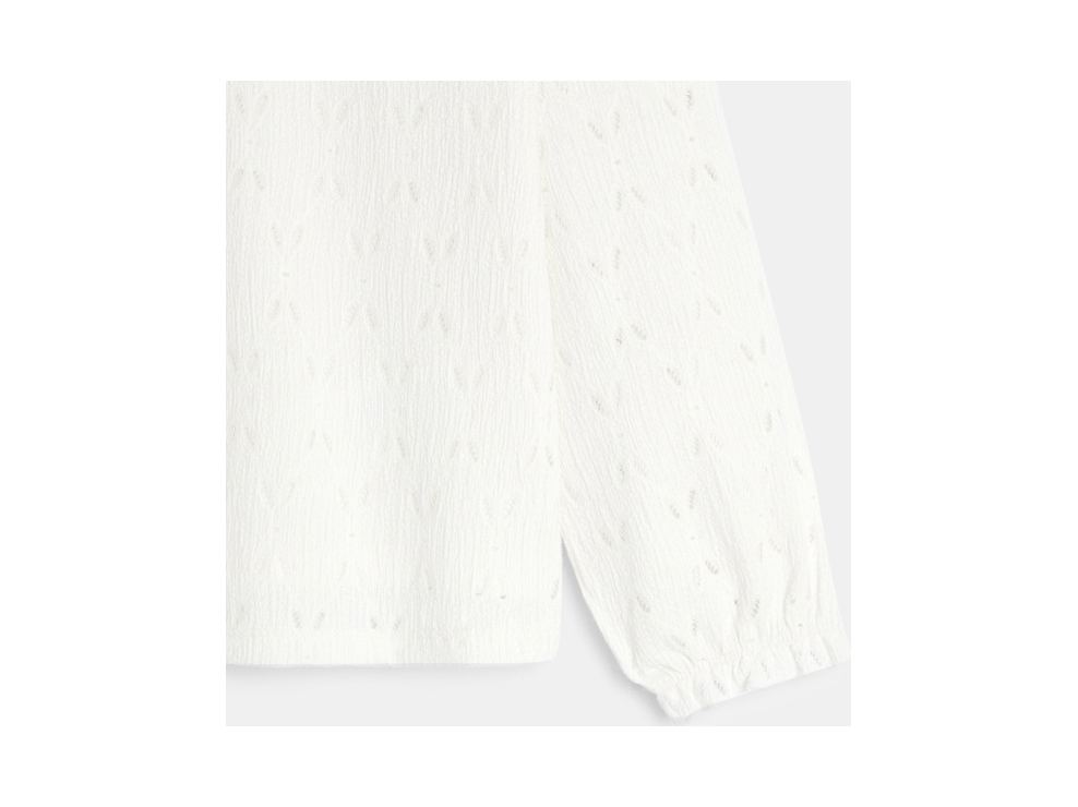 Wit bloesje met kanteffect voor meisjes 2