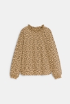 Blouse imprimée léopard jaune Fille 2