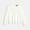 Blouse en jersey fantaisie blanc Fille