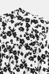 Blouse volantée imprimée noir Fille 3
