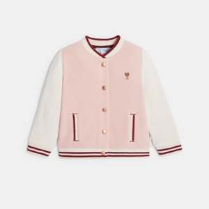 Roze baseballvestje met hondje voor babymeisjes 1