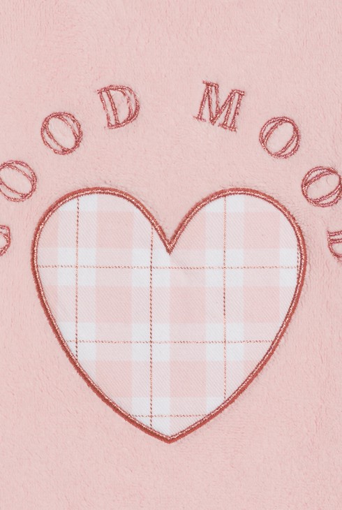 Dekliška dvodelna pastelno roza pižama z motivi src 2