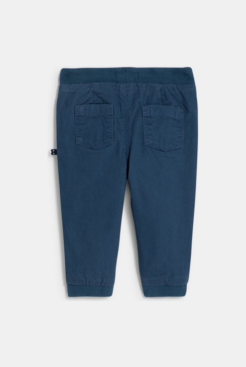 Pantalon toile jogger bleu bébé garçon