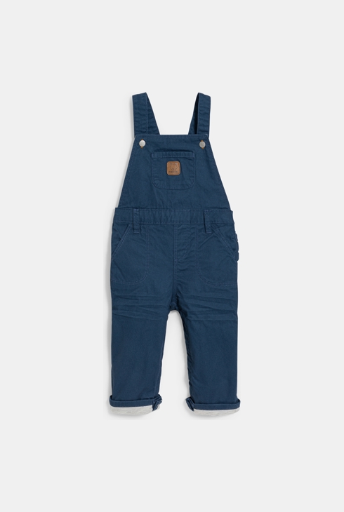 Salopette toile bleu marine bébé garçon
