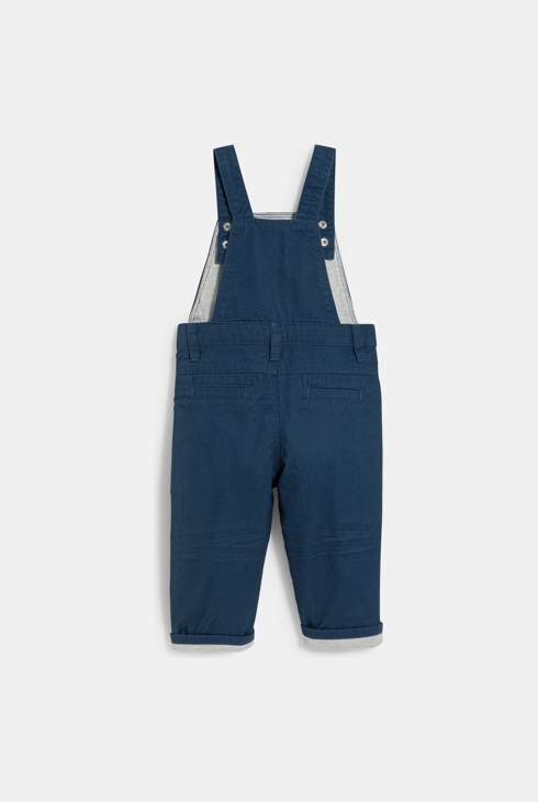 Salopette toile bleu marine bébé garçon