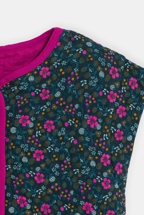 Veste sans manches réversible rose Fille
