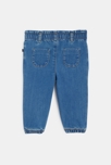 Pantalon denim souple bleu bébé fille 3