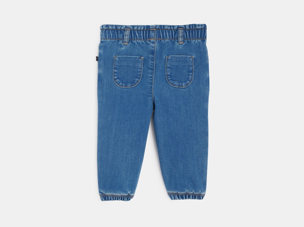 Blaue Hose aus weichem Denim Kleinkind Mädchen 2
