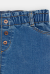 Pantalon denim souple bleu bébé fille 4
