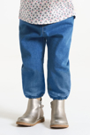 Pantalon denim souple bleu bébé fille 5