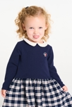 Robe 2 en 1 molleton bleu bébé fille 1
