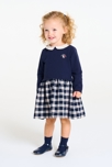 Robe 2 en 1 molleton bleu bébé fille 5