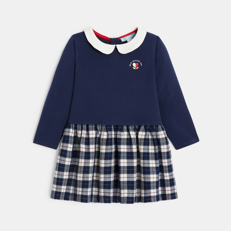 OBAIBI - Robe 2 en 1 molleton bleu bébé fille - Fille