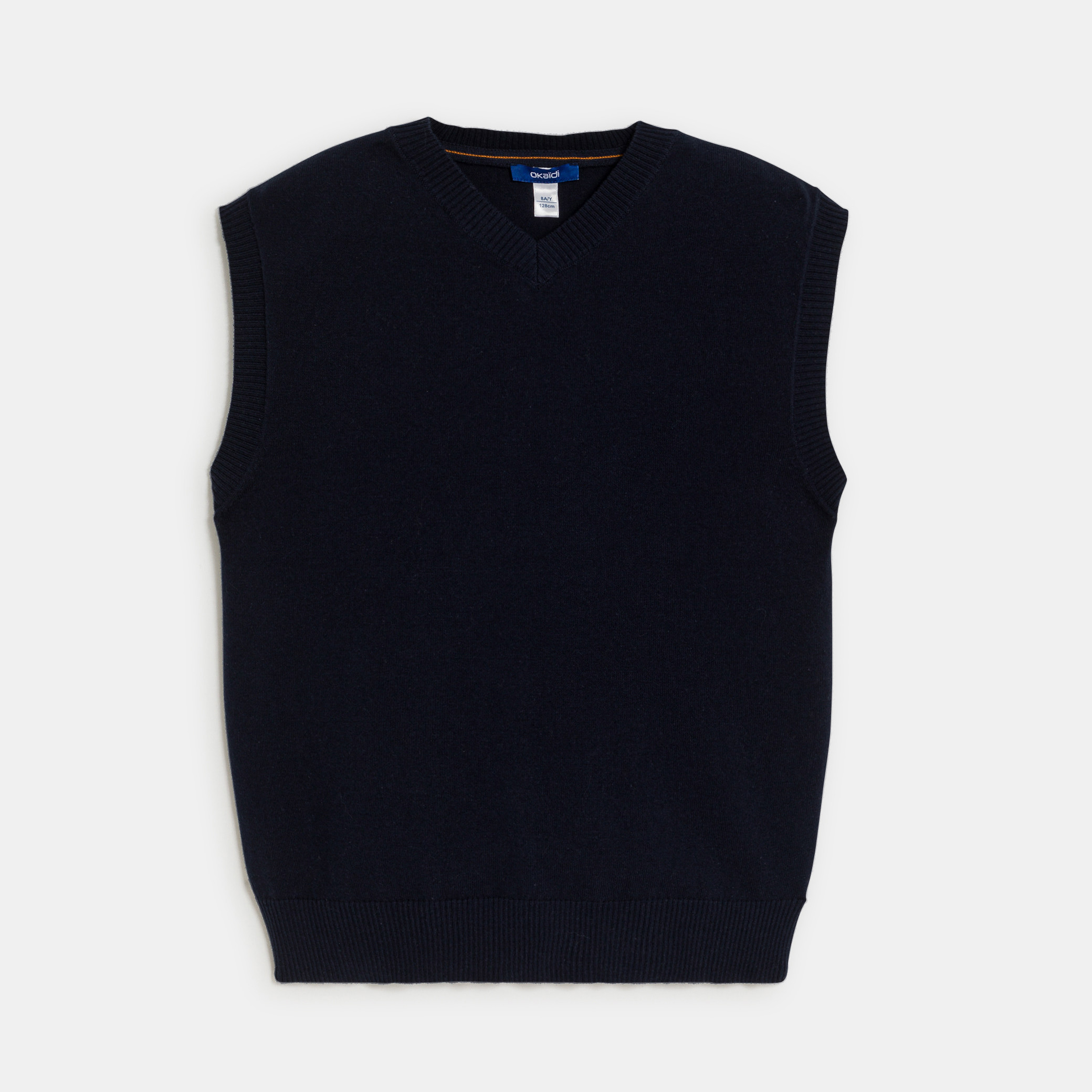 Gilet Sans Manches Good Lad Garçon Taille 4 - Col V Noir/gris/bleu - Neuf Sans étiquette