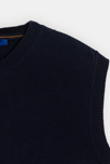 Pull débardeur col V bleu marine Garçon 3