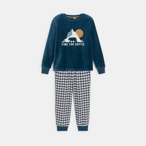 Marineblauwe tweedelige pyjama's voor jongens 1