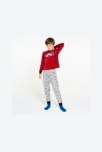 Pyjama 2 pièces en velours rouge Garçon 4