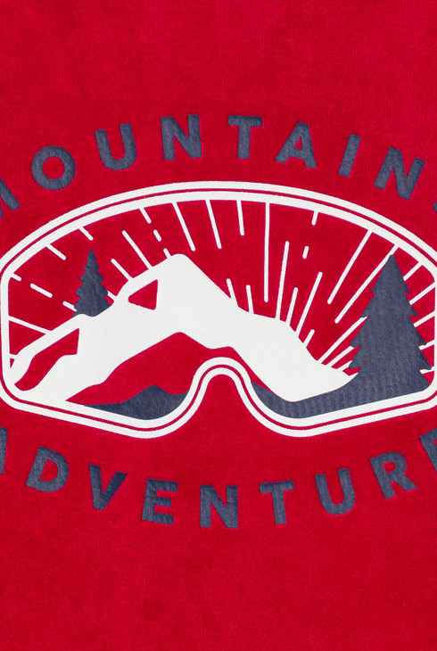 Fantovska dvodelna rdeča žametna pižama 2