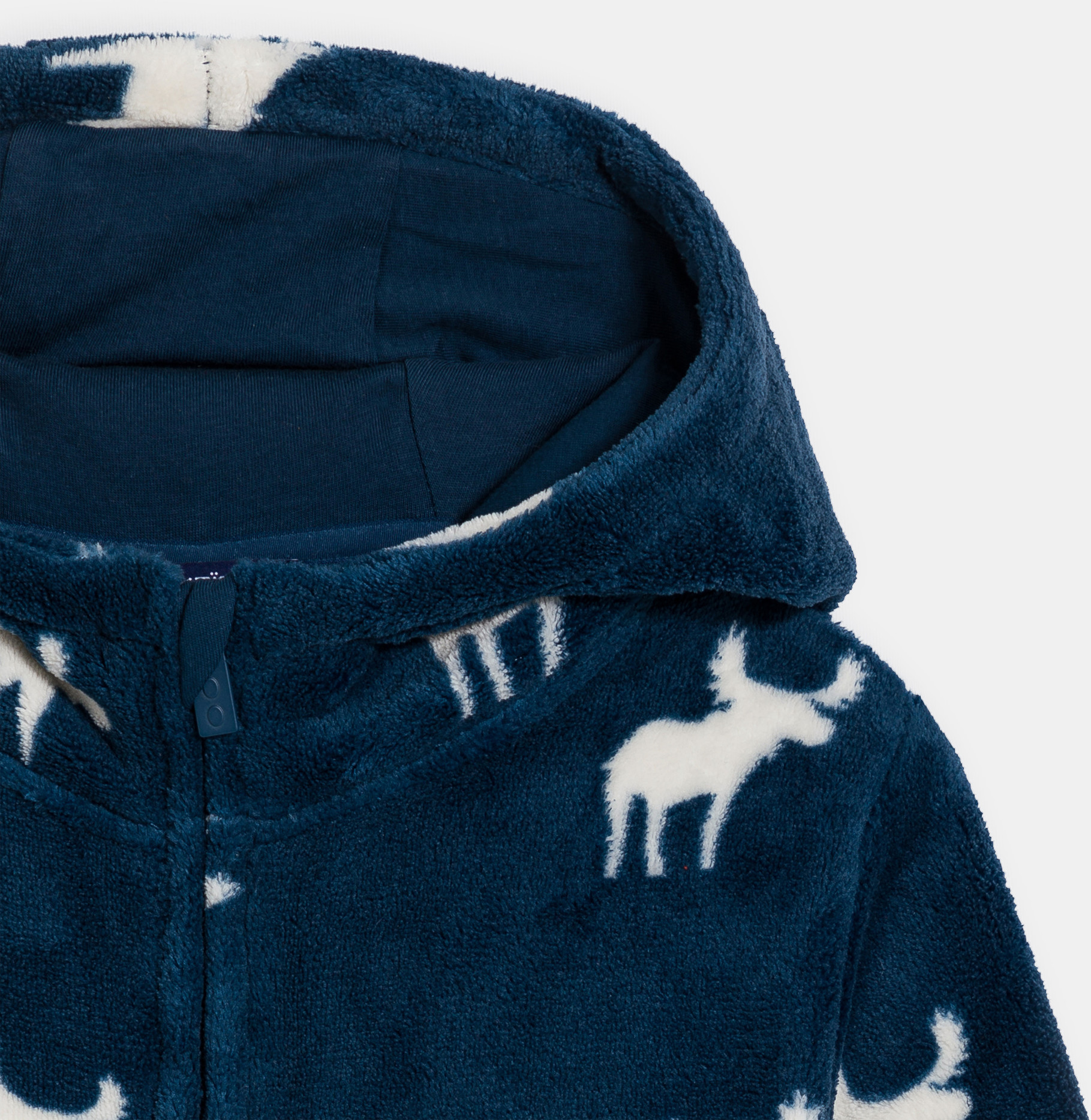 Mornarsko moder kombinezon pižama iz flisa s potiskom 2