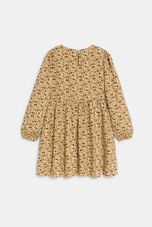 Široka obleka z žafran rožami za deklice 2