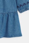 Robe en jean brodé bleu Fille 5