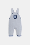 Salopette coton fantaisie rayé et body bleu bébé garçon 2
