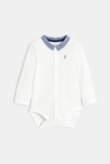 Salopette coton fantaisie rayé et body bleu bébé garçon 3